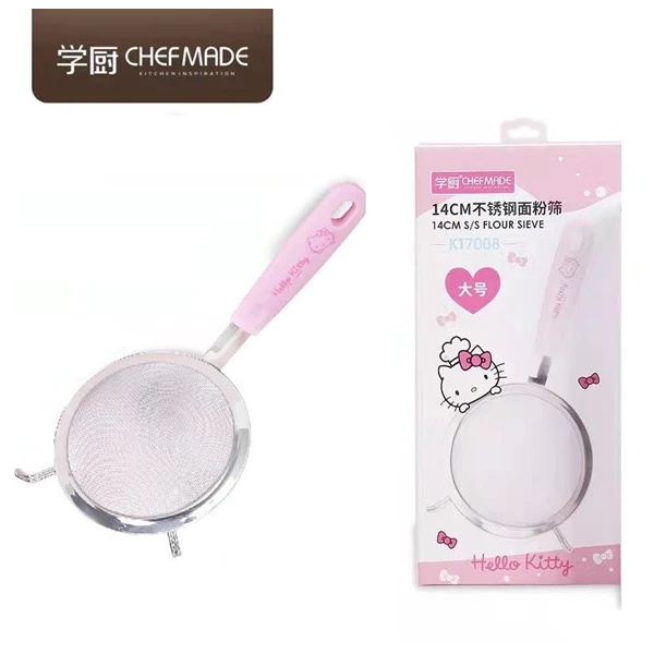 Ayakan Pengayak Tepung Flour Sieve 14 Cm Hello Kitty Chefmade KT7008