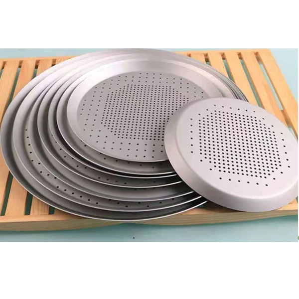 Baking Tray Plate Round Cooking Pizza Aluminium - 10 Inch