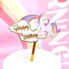 Cake Topper Dekorasi Kue Ulang Tahun Ultah Happy Birthday Big Unicorn 1