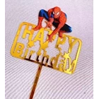 Cake Topper Dekorasi Kue Ulang Tahun Ultah Happy Birthday Spiderman 1