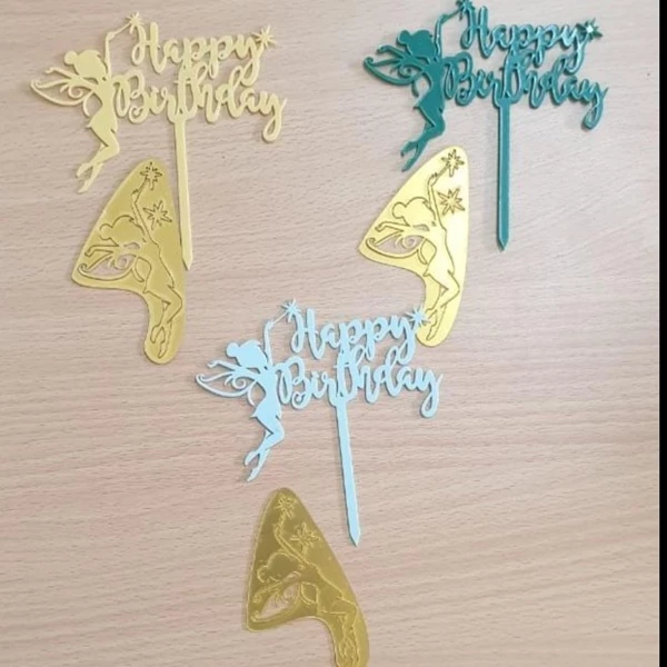 Cake Topper Dekorasi Kue Ulang Tahun Ultah Happy Birthday Thinker Bell