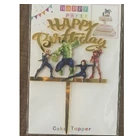 Cake Topper Dekorasi Kue Ulang Tahun Ultah Tart Happy Birthday Avenger 1