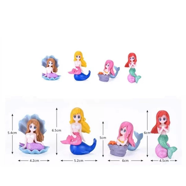 Cake Topper Figure Hiasan Kue Karakter Mermaid Putri Duyung Per Pcs