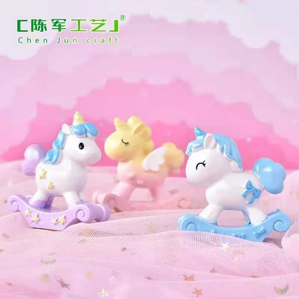 Cake Topper Figure Hiasan Kue Karakter Mini Unicorn Horse Per Pcs
