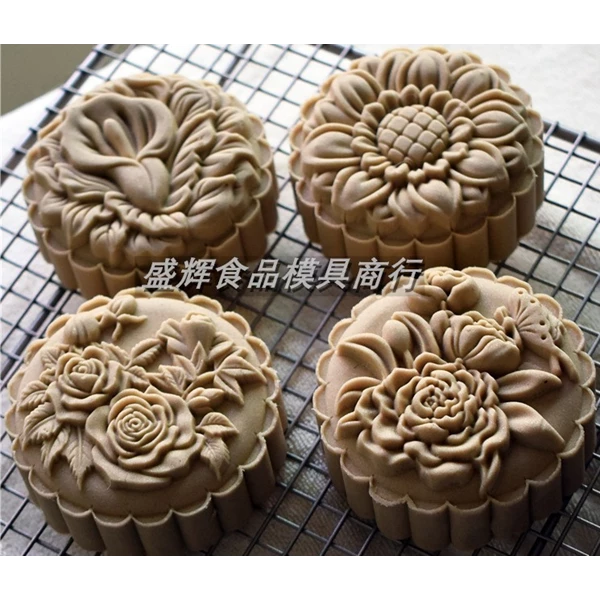 Mooncake Press Mold 125gr Flower Mold Set Code 025