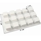Cetakan Silicone Coklat Cake Puding Es Tahan Panas Silikon Mini Cubic 1