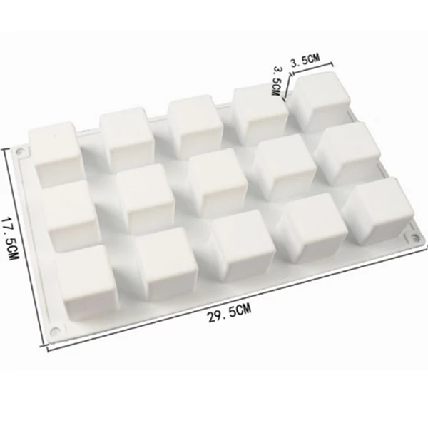 Cetakan Silicone Coklat Cake Puding Es Tahan Panas Silikon Mini Cubic