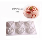 Silicone Mold Chocolate Cake Ice Pudding Heat Resistant Silicone Mini Rose 1