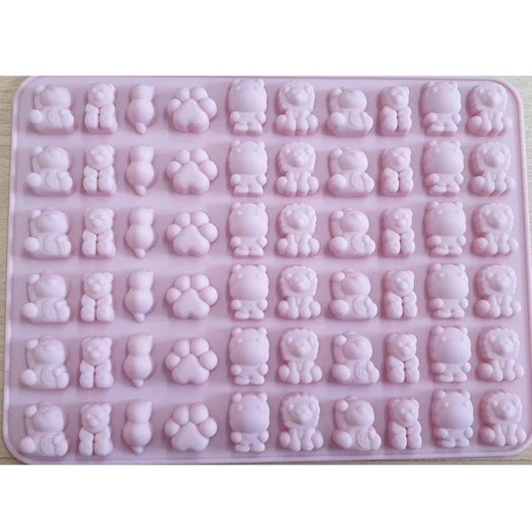 Silicone Mold Silicone Chocolate Pudding Cake Animal Motif 60 Cup W/Mix