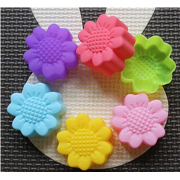 Silicone Cup Cake Cup Cake Silicone Mold Muffin Type Daisy 15 Pc